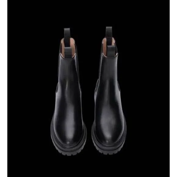 BARED FOOTWEAR PELTOPS CHELSEA BOOTS BLACK LEATHER WOMENS EU 41 US 10.5 NEW