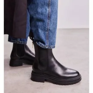 BARED FOOTWEAR PELTOPS CHELSEA BOOTS BLACK LEATHER WOMENS EU 41 US 10.5 NEW