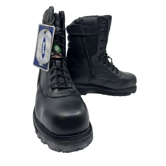 Bates Men's F2413-05 Black Size 7.5 Thinsulate Combat Steel Toe Boots NWTS AS/IS