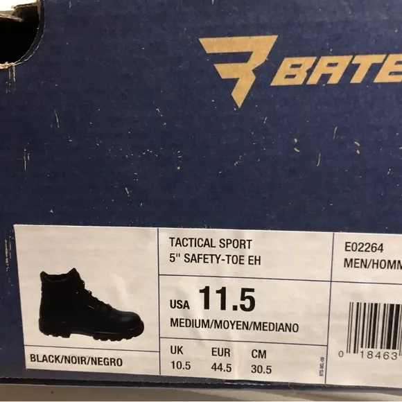Bates Tactical Sport Mens Combat Boots Black Leather Size 11.5M