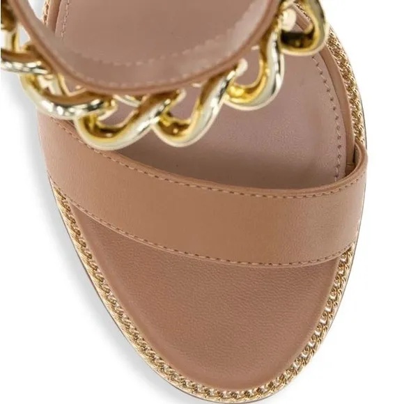 BCBG Jadia Chain Ankle Strap Sandals NWT