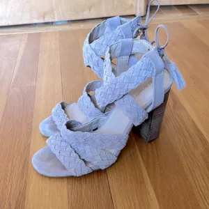 BCBGeneration Suede Strap Sandals with Tassel Ties