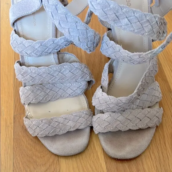 BCBGeneration Suede Strap Sandals with Tassel Ties
