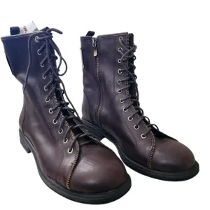BCBGeneration Women's Eloise Brown Leather Combat Boots Size 10