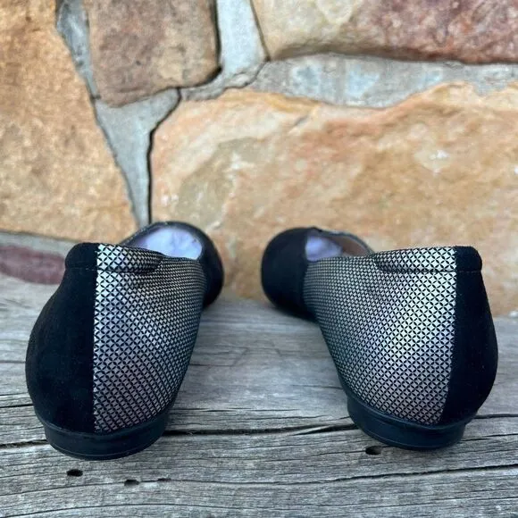 Beautifeel Amanda Suede Leather Flats in Pewter Pixel  and Black Suede Size 38/7