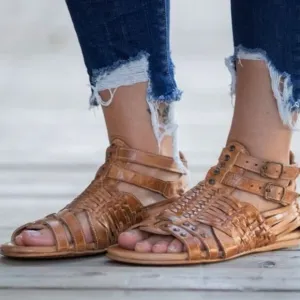 Bed Stu Claire Tan Leather Gladiator Sandals