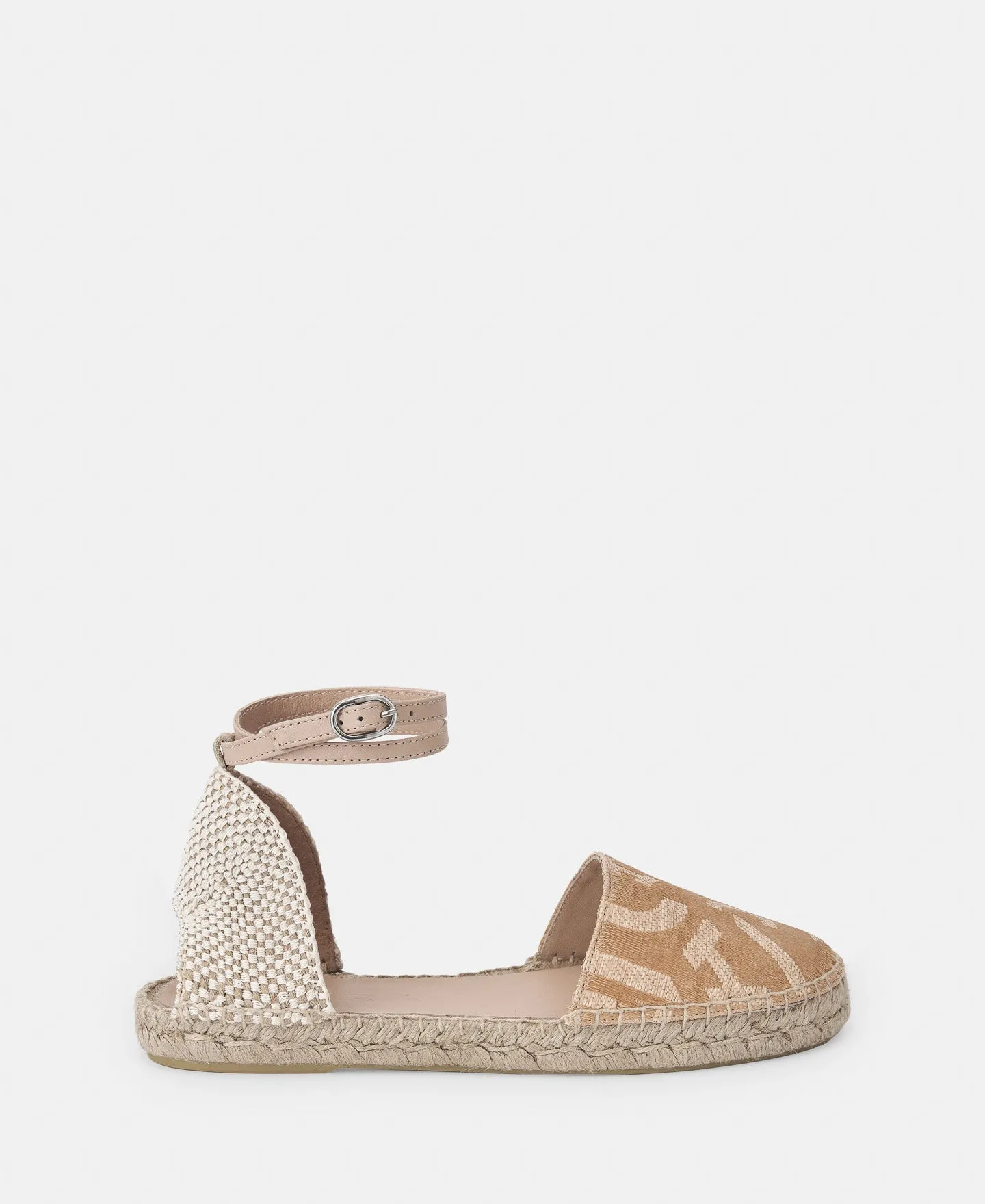 Beige Flat Espadrilles With Logo