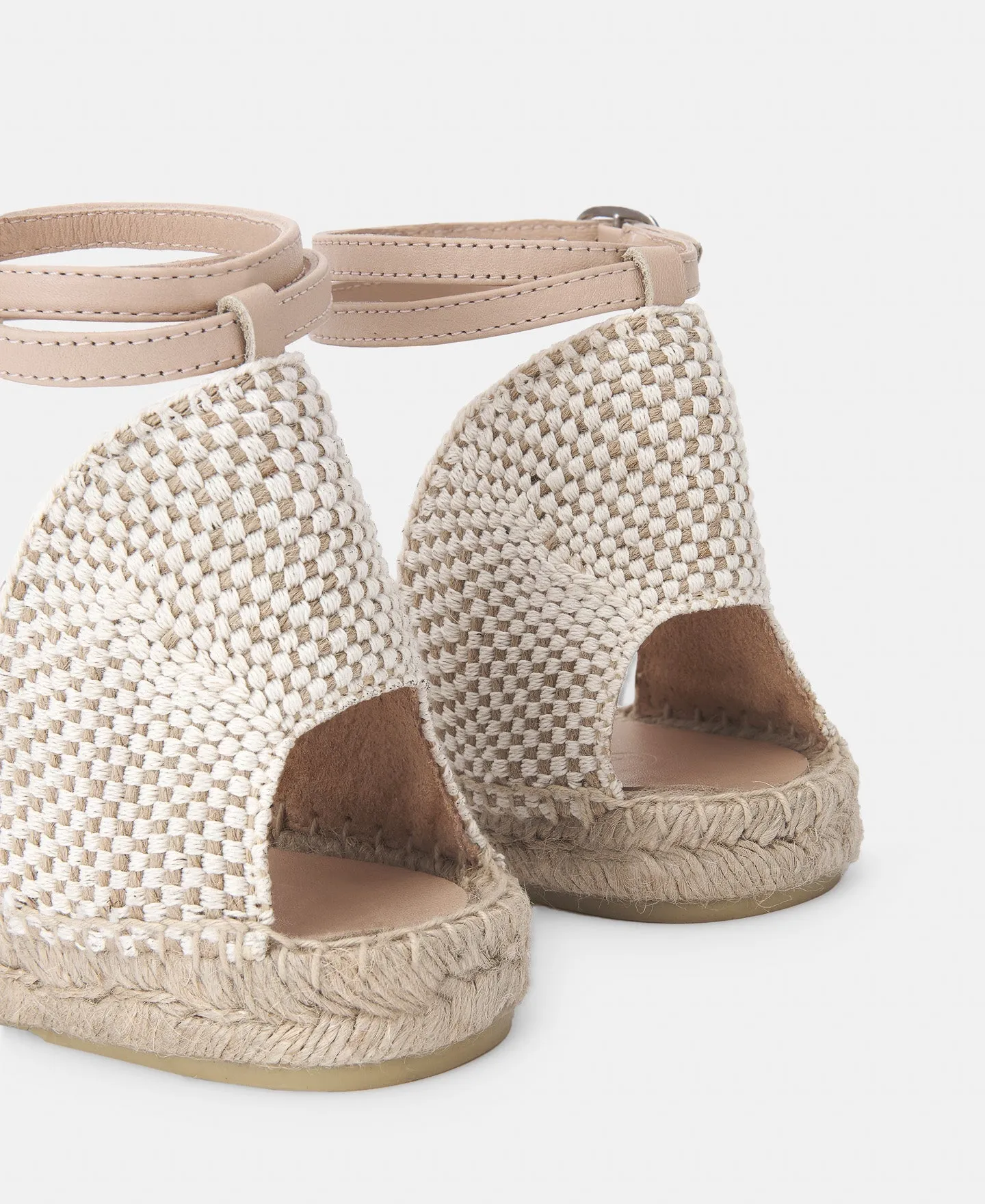 Beige Flat Espadrilles With Logo