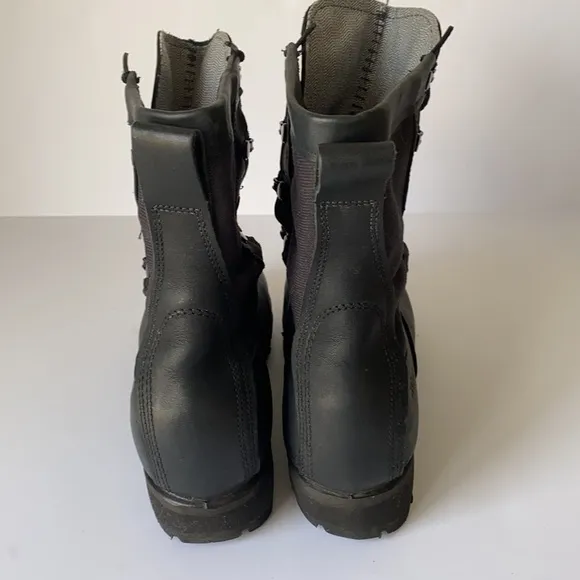 Belleville Black Combat Tactical Canvas/Leather Boots Size 5.5 Wide