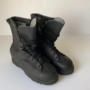 Belleville Black Combat Tactical Canvas/Leather Boots Size 5.5 Wide