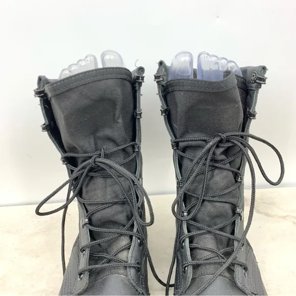 Belleville Boots Men Size 6 Black Leather Shoes Combat Military Steel Toe Vibram