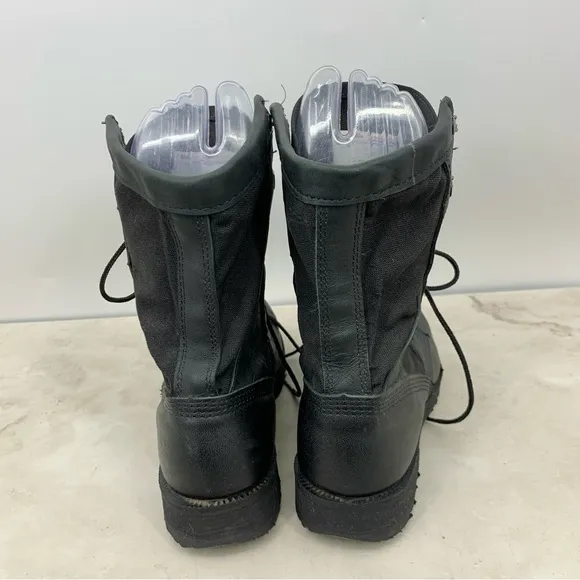 Belleville Boots Men Size 6 Black Leather Shoes Combat Military Steel Toe Vibram