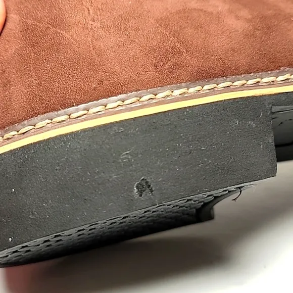 Bernard De Wulf Boots Chelsea Ankle Heel Brown Nubuck Suede Pull-On 43