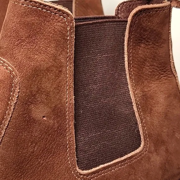 Bernard De Wulf Boots Chelsea Ankle Heel Brown Nubuck Suede Pull-On 43