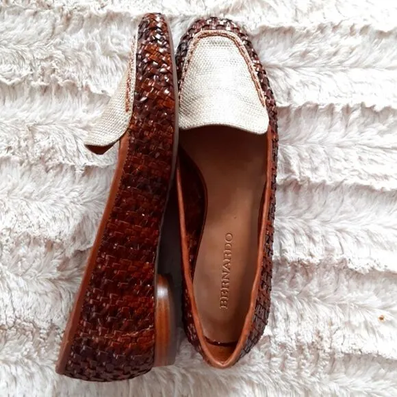 Bernardo Edyth Woven Raffia Women's Loafers Size 7M