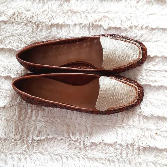 Bernardo Edyth Woven Raffia Women's Loafers Size 7M
