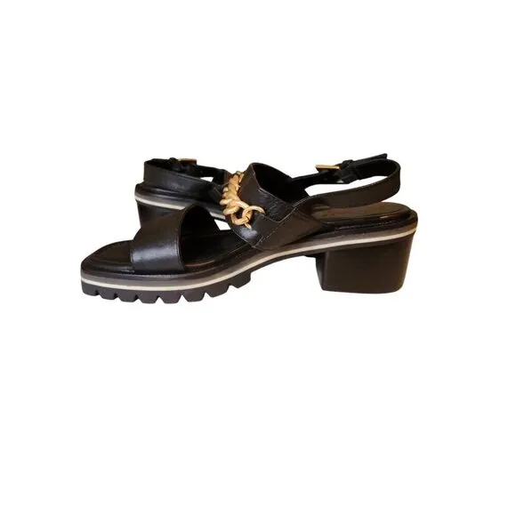 Bernardo Sorrena Lug Heel Sandals Open Toe Ankle Strap Women's Size 9.5