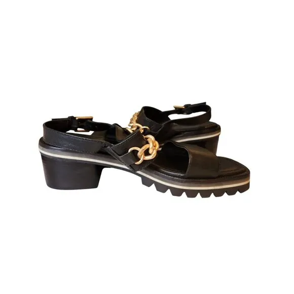 Bernardo Sorrena Lug Heel Sandals Open Toe Ankle Strap Women's Size 9.5