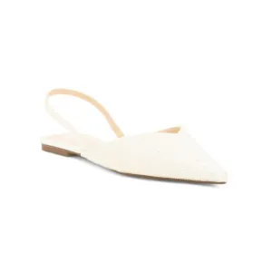 BETSEY JOHNSON pearl Vance Bedazzled Flats
