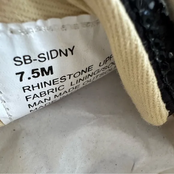 Betsey Johnson Sidny Rhinestone Platform Sneaker Black Size 7.5 NWT