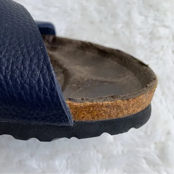 Betula by Birkenstock Womens Santosa Blue Sandals Leather Cross Strap Size L8 M6