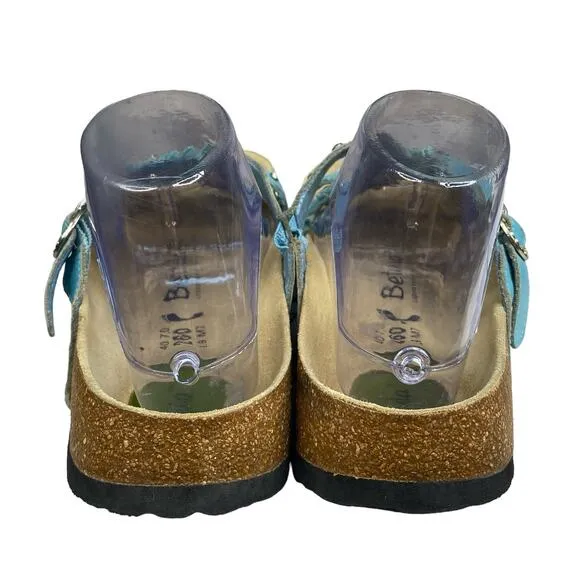 Betula X Birkenstock Studded Blue Slip On Sandals Size 40 M 7 W 9