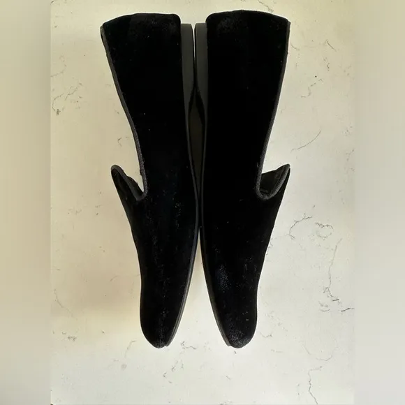 Birdies Black Velvet Heron Loafer Flats sz 7.5
