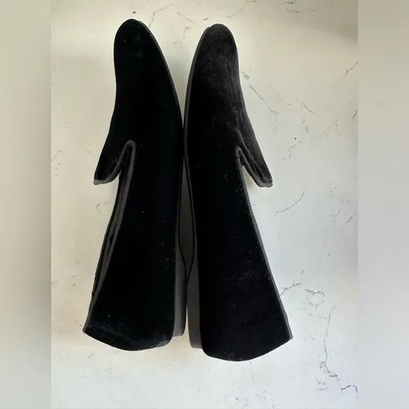 Birdies Black Velvet Heron Loafer Flats sz 7.5