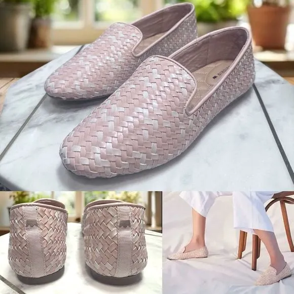 BIRDIES Starling Woven Flat Loafers Size 7