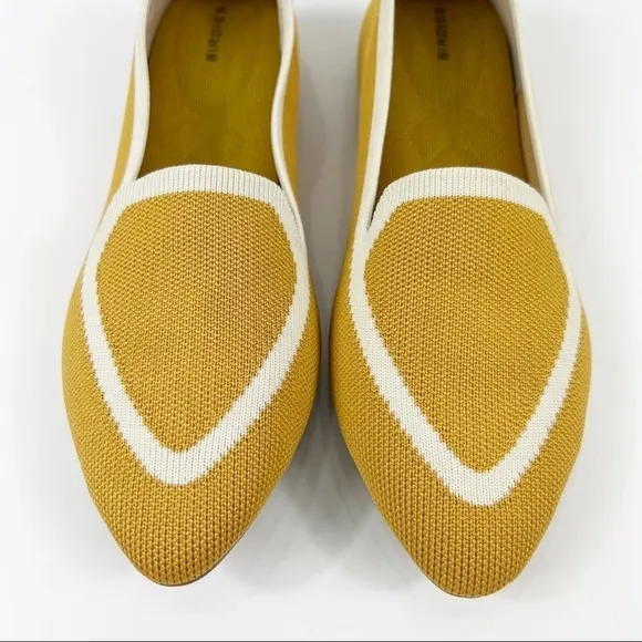 Birdies The Blackbird Classic JetWashable Flats Knit Pointed Mustard Size 7