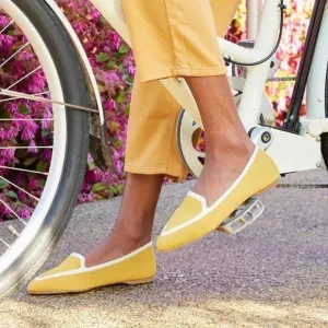 Birdies The Blackbird Classic JetWashable Flats Knit Pointed Mustard Size 7