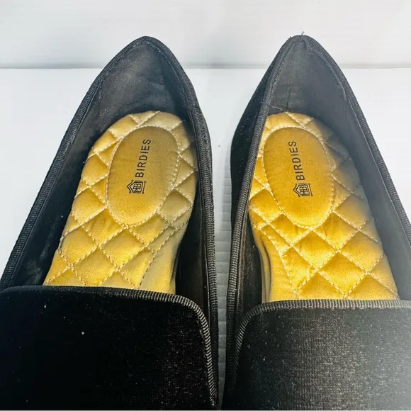 Birdies The Starling Black Velvet Flats Size 7.5