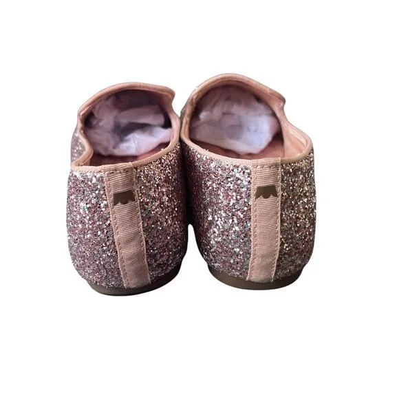 Birdies The Starling Disco Ball Rose Pink Sparkly Glitter Flats Size 9