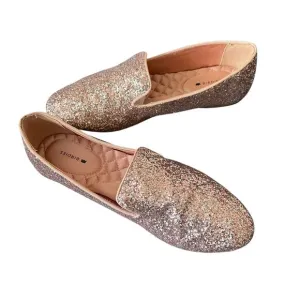 Birdies The Starling Disco Ball Rose Pink Sparkly Glitter Flats Size 9