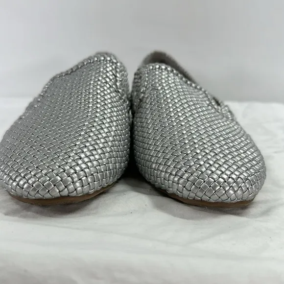 Birdies The Starling Woven Silver Slip On loafers, 8