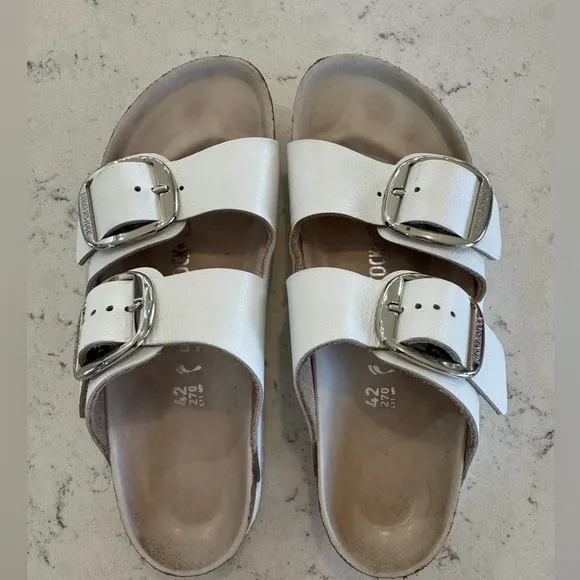Birkenstock Arizona Big Buckle SlideSandal - Women's Size 42 (US 11) White