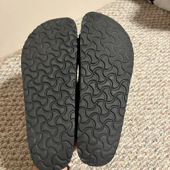 Birkenstock Arizona Black Leather Buckle Slip On Sandals- Men's Size 42 (9-9.5)