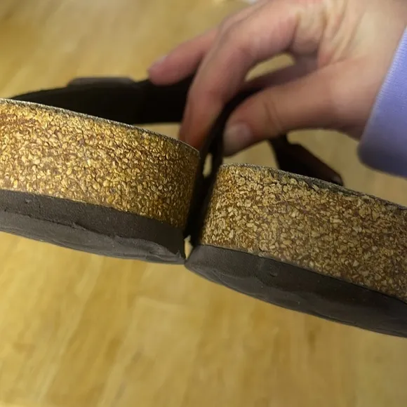 Birkenstock Arizona brown Suede soft footbed Sandals 40