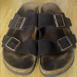 Birkenstock Arizona brown Suede soft footbed Sandals 40