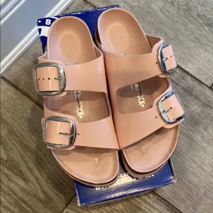 Birkenstock Arizona Pink Light Rose Sandals 39 Ladies 8 Brand New in Box