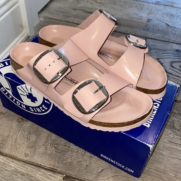 Birkenstock Arizona Pink Light Rose Sandals 39 Ladies 8 Brand New in Box