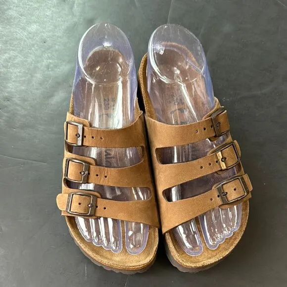Birkenstock Betula Florida Brown 230 Soft Footbed Sandals 3 Slide Strap Womens 5