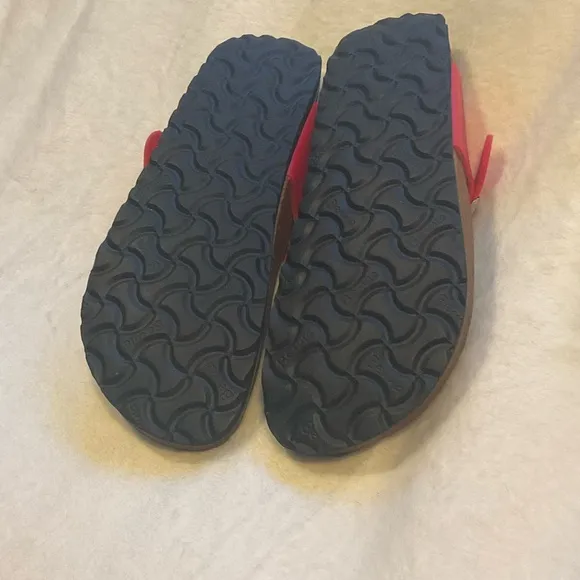 Birkenstock Betula Slip On Sandals Hot Pink T Strap Barbiecore Sz 7 (38)