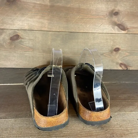 birkenstock betula womens size 7 shoes brown strappy slip on comfort sandals