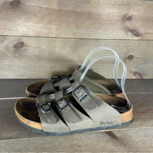 birkenstock betula womens size 7 shoes brown strappy slip on comfort sandals