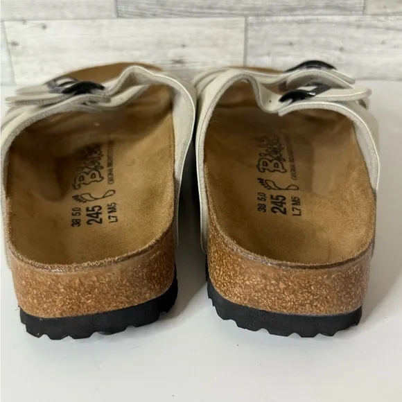 Birkenstock Birkis 3‎ Strap Florida Tan Suede Sandals Size 38 Ladies US 7