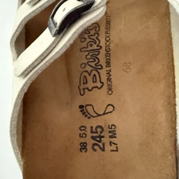 Birkenstock Birkis 3‎ Strap Florida Tan Suede Sandals Size 38 Ladies US 7
