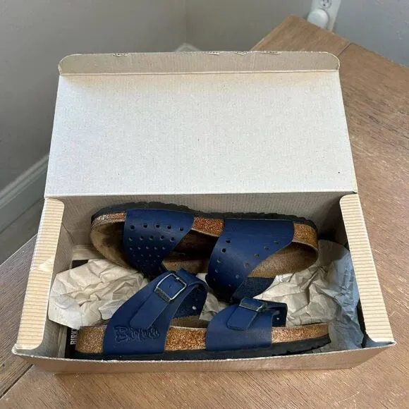 Birkenstock Birki's Freeport Sandals women's size 5 (36) navy blue leather