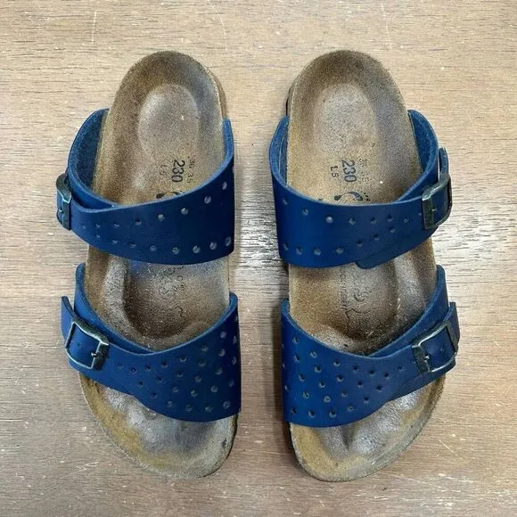 Birkenstock Birki's Freeport Sandals women's size 5 (36) navy blue leather