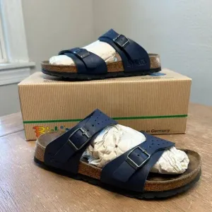 Birkenstock Birki's Freeport Sandals women's size 5 (36) navy blue leather